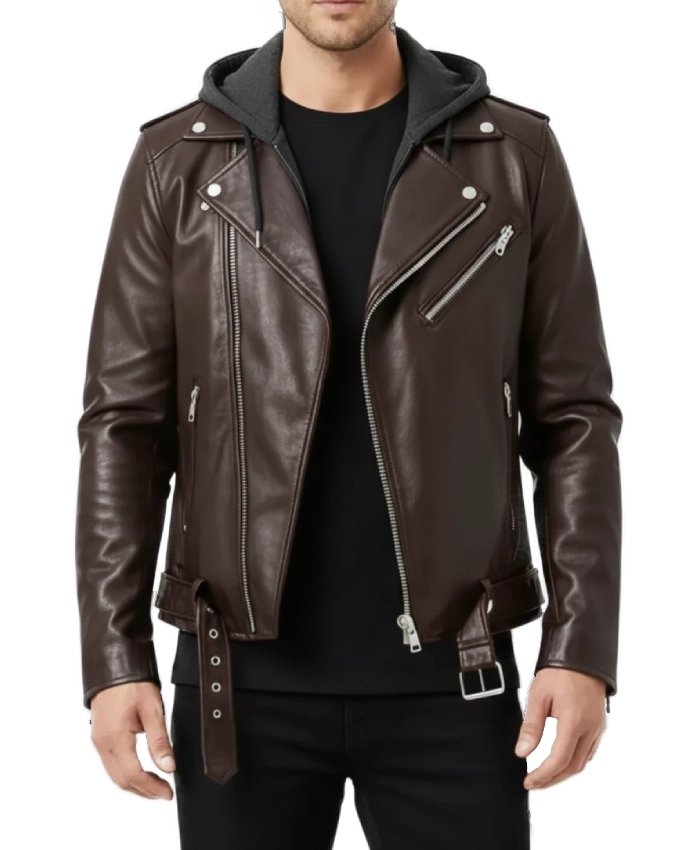 Vanguard Dark Brown Biker Jacket
